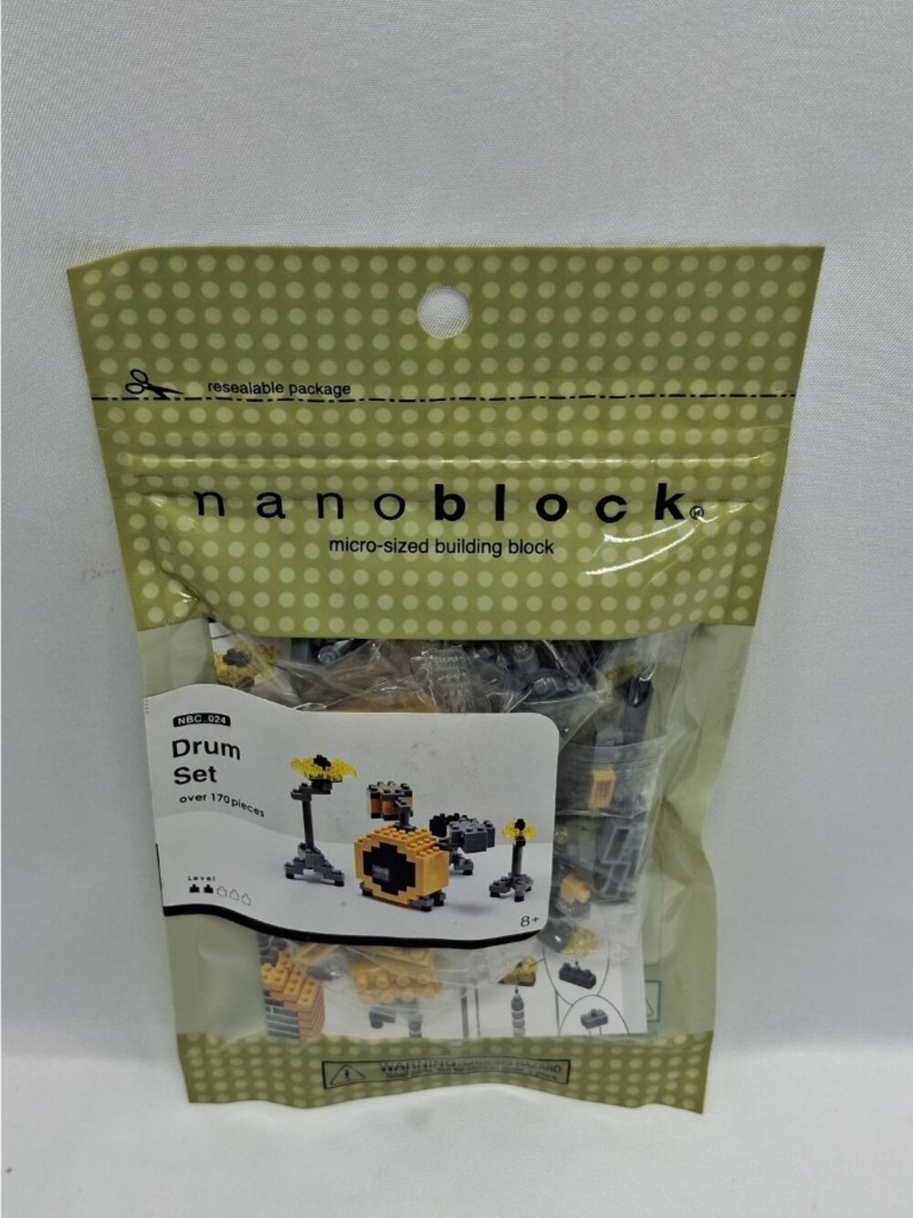 Nanoblock - Drum Set #58137 Block Building Kit- MIni Tiny Small Blocks